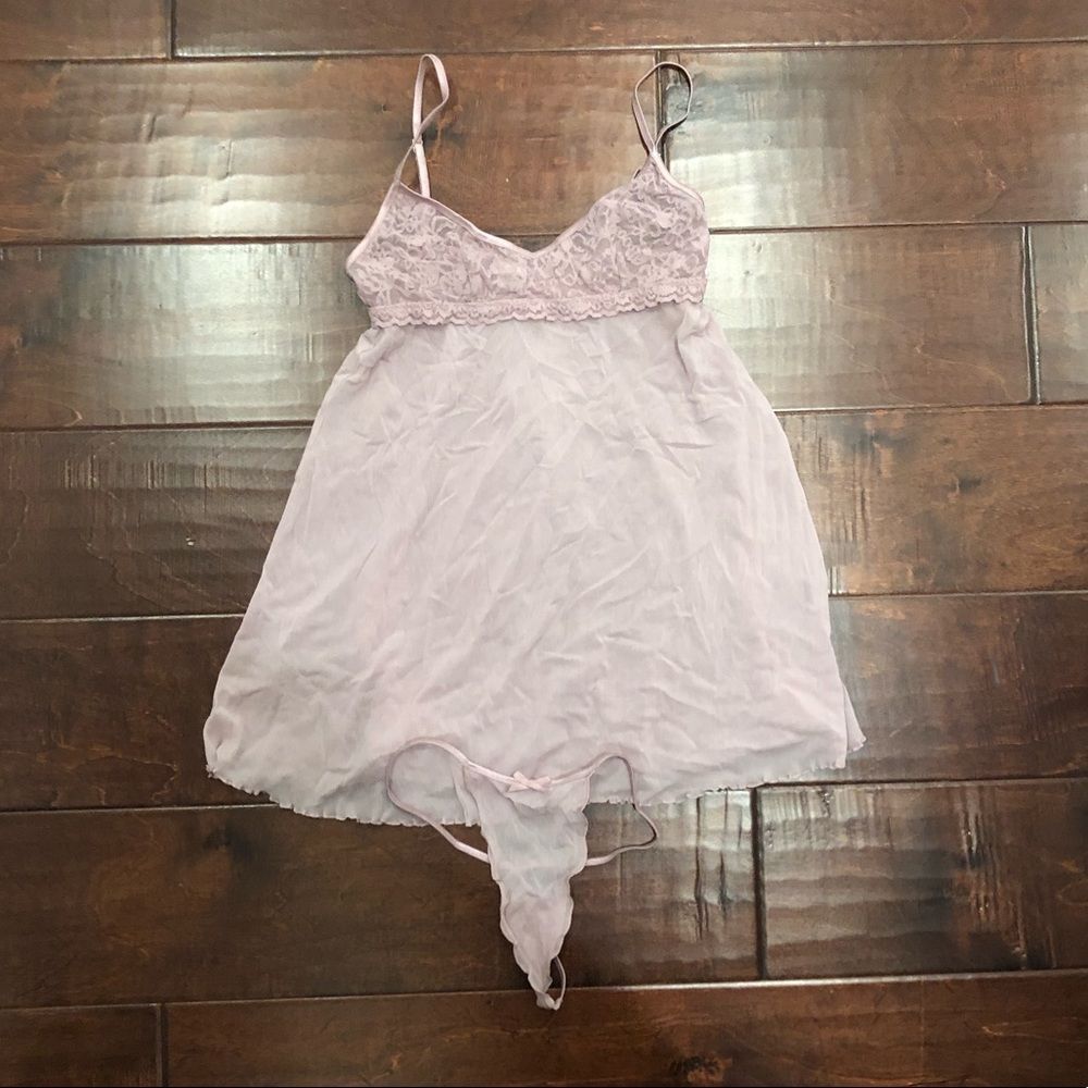 Plum slip with panty